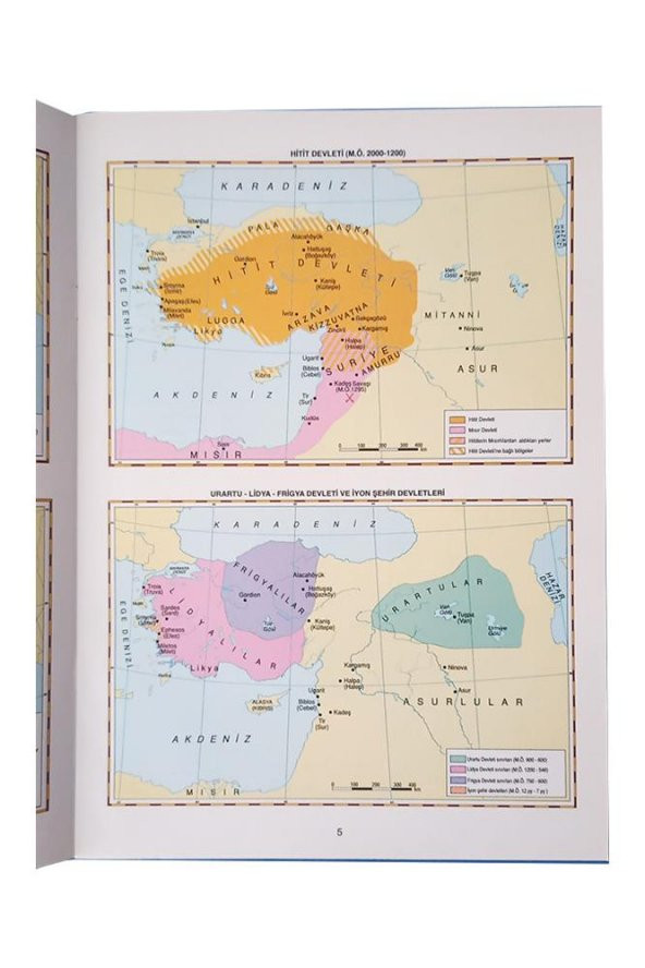 Tarih Atlası 32 Sayfa Renkli 1 Adet Ema Saygı Tarih Atlas Kuşe Kağıt A4 Boyut Renkli Orta Lise için - 2