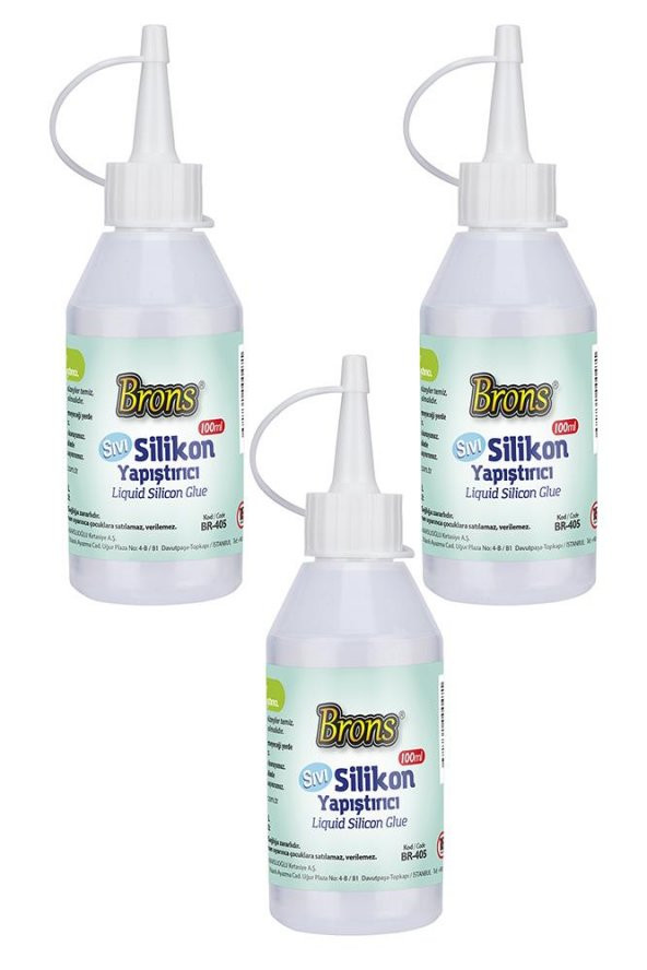Sıvı Silikon Yapıştırıcı 100 ml 3 Adet Silikon Yapıştırıcı Sıvı 100 gr Kağıt Karton Tahta Köpük Mantar ürün görseli
