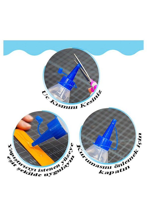 Sıvı Silikon Yapıştırıcı 100 ml 3 Adet Silikon Yapıştırıcı Sıvı 100 gr Kağıt Karton Tahta Köpük Mantar - Resim 6