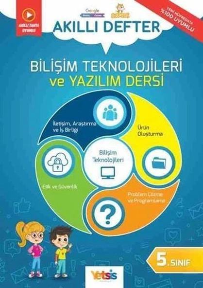 Yetsis Yayınları 5. Sınıf Bilişim Teknolojileri ve Yazılım Dersi Akıllı Defter