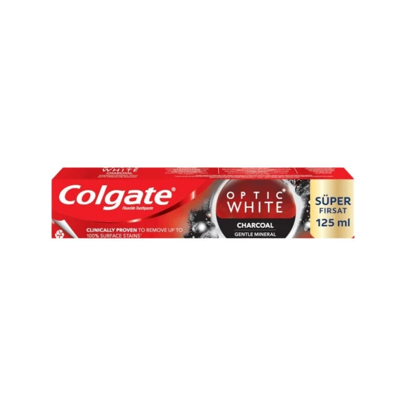 Colgate Optic White Aktif Kömür Beyazlatıcı Diş Macunu 125 Ml X 2 Adet