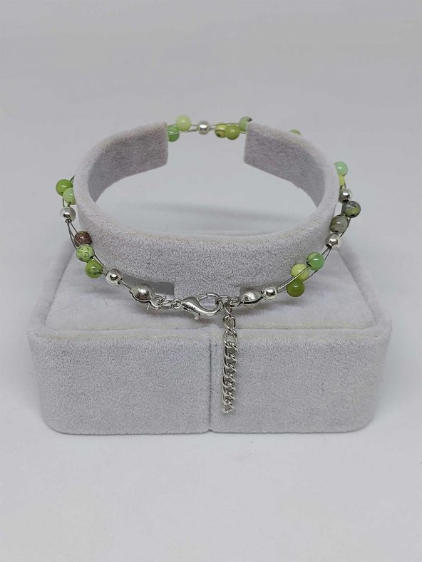 Krizopras Taşı Bileklik 4mm - Resim 3