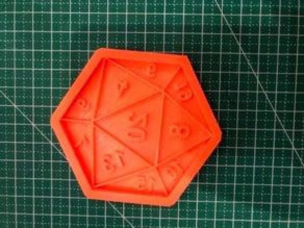 D20 Zar 20 yüzlü Kurabiye Kek Kalıbı Kalıp Organik Plastikten - 6