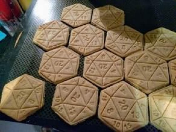D20 Zar 20 yüzlü Kurabiye Kek Kalıbı Kalıp Organik Plastikten - 9