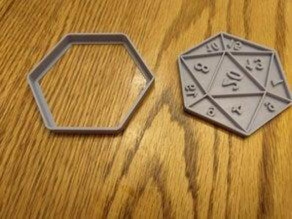 D20 Zar 20 yüzlü Kurabiye Kek Kalıbı Kalıp Organik Plastikten - 11