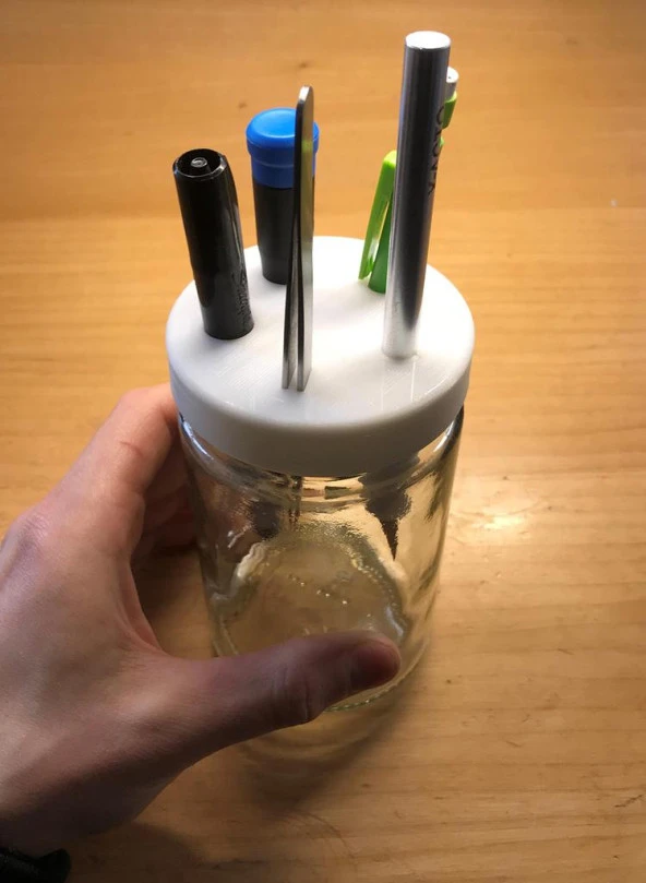 Cam Kavanoz Masa Aracı Organizatör Plastik Aparat