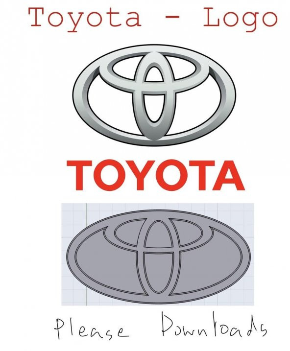 Toyota Logosu Plastik Aparat