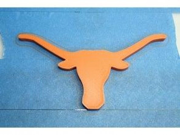 Texas Longhorn Üniversite Logo Organik Plastikten Dekoratif Biblo - 2
