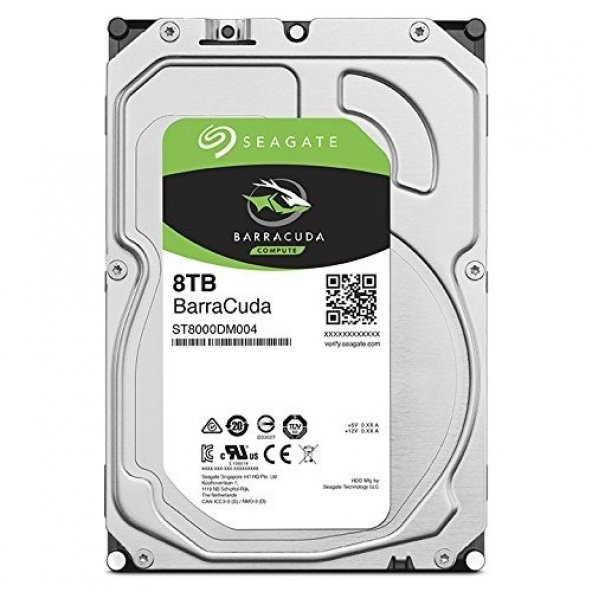 Seagate BarraCuda 8TB 5400RPM 256MB Cache SATA 6.0GB/s 3.5" Internal Hard Drive Bare Drive ST8000DM004 - 1