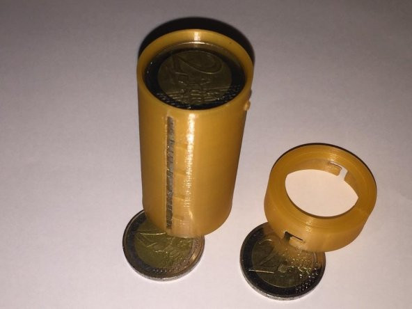 Münzbehälter Für 25 Stück 2 Euro Münzen Plastik Aparat - 1