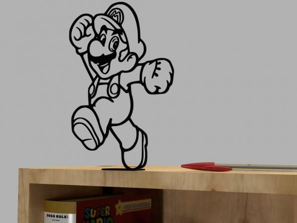 Bir Mario Siluet Plastik Aparat