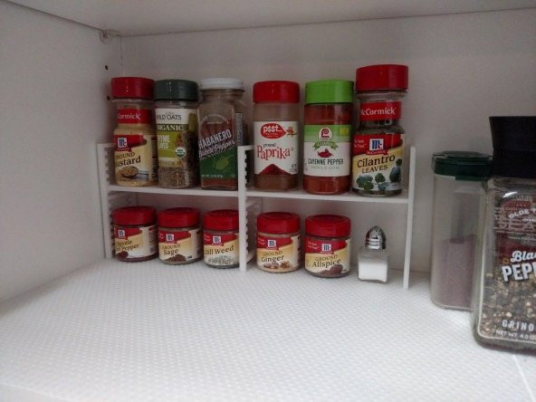 Mini Minik Mutfak Organizer Raf Cam Kavanozluk  Organik Plastik