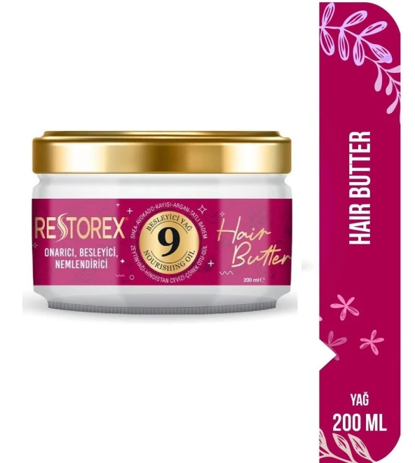 Restorex Hair Butter 9 Besleyici Yağlı Saç Bakım Kürü 250 Ml