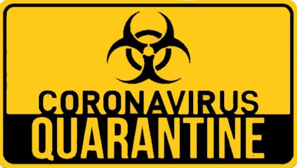 Koronavirüs Quarantine İşareti Plastik Aparat