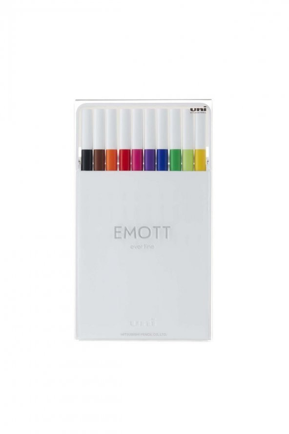 Uni Emott 0.4 Fine Akrilik Uçlu Kalem 10lu Standart Renk