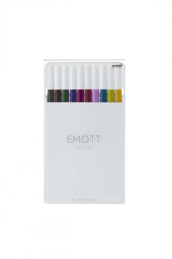 Uni Emott 0.4 Fine Akrilik Uçlu Kalem 10lu Sakin Renk