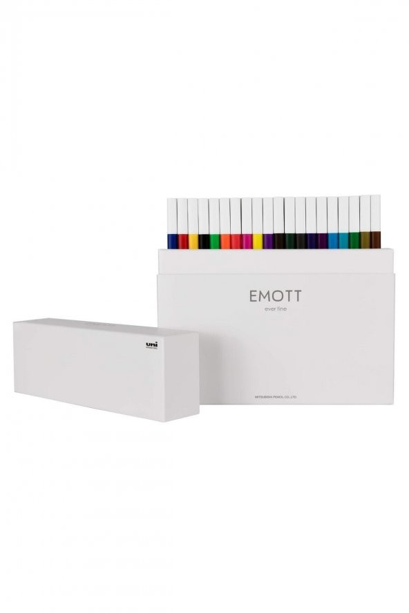 Uni Emott 0.4 Fine Akrilik Uçlu Kalem 40lı Set