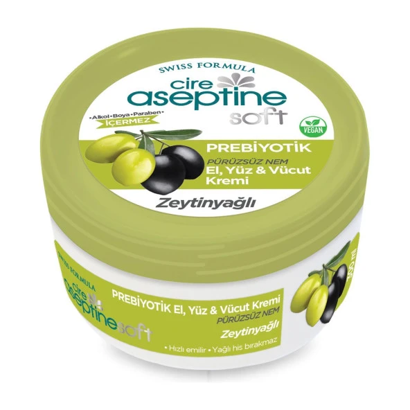 Cire Aseptine Soft Prebiyotik Zeytinyağı Özlü Krem 300 Ml
