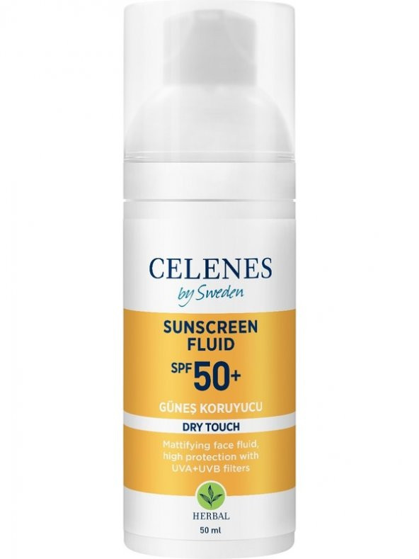 Celenes  Herbal Dry Touch Yüksek Korumalı Fluid 50 Spf Güneş Koruyucu 50 ml