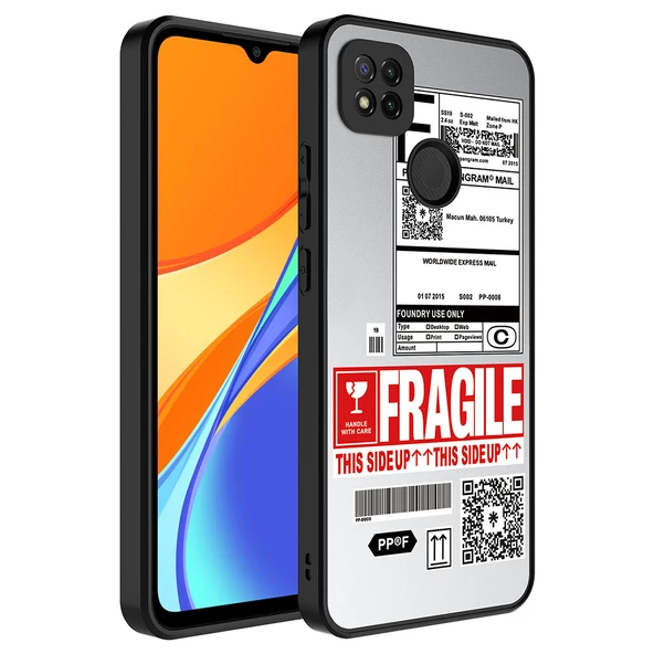 Xiaomi Redmi 9C Kılıf Aynalı Desenli Kamera Korumalı Parlak Zore Mirror Kapak  Fragile