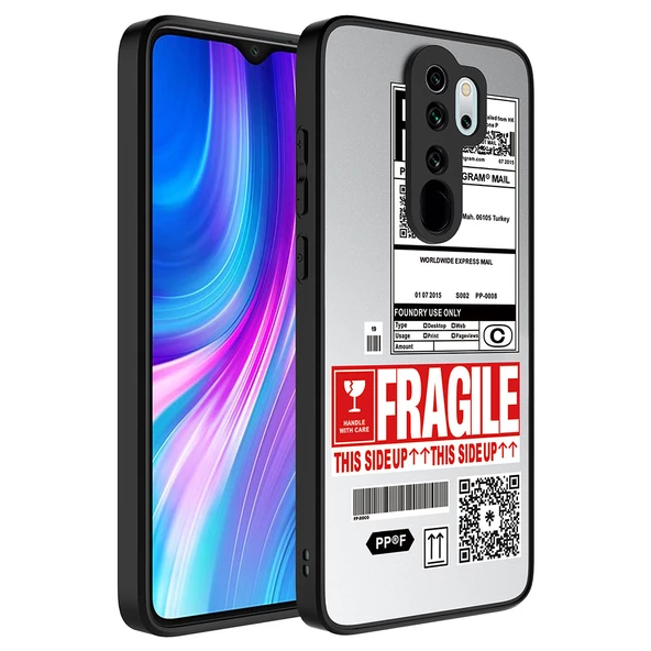 Xiaomi Redmi Note 8 Pro Kılıf Aynalı Desenli Kamera Korumalı Parlak Zore Mirror Kapak  Fragile