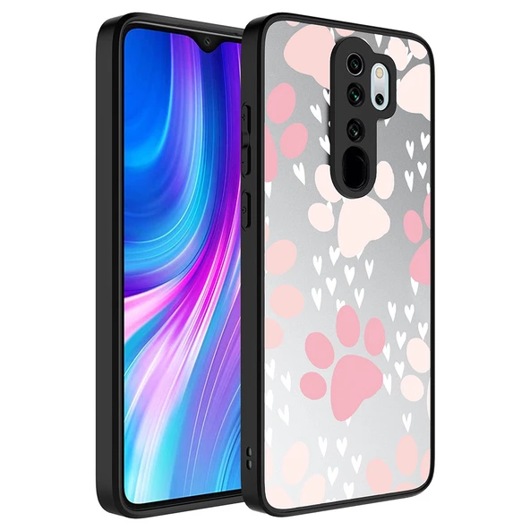 Xiaomi Redmi Note 8 Pro Kılıf Aynalı Desenli Kamera Korumalı Parlak Zore Mirror Kapak  Pati