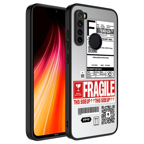 Xiaomi Redmi Note 8 Kılıf Aynalı Desenli Kamera Korumalı Parlak Zore Mirror Kapak  Fragile