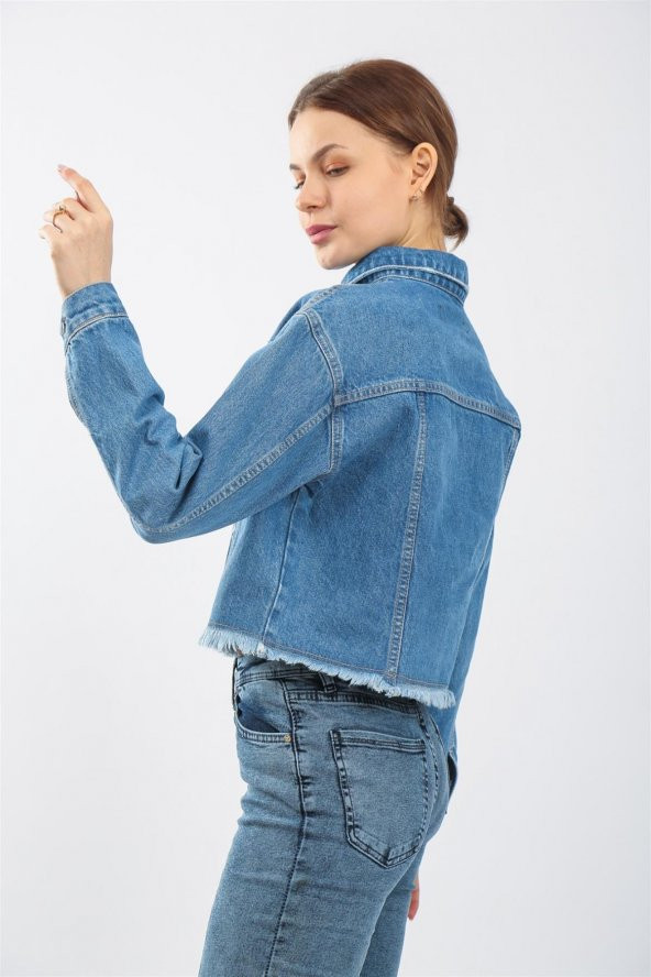 Bayan yeni model Kot Ceket 60994