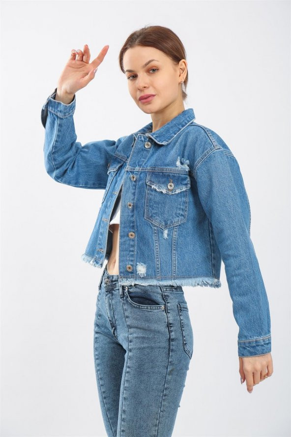 Bayan yeni model Kot Ceket 60994 - 2