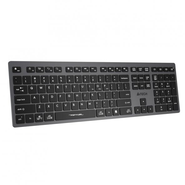 A4 Tech Fstyler FBX50C Gri Bluetooth+2.4G Nano Fn Şarjlı Multimedya Klavye - 2