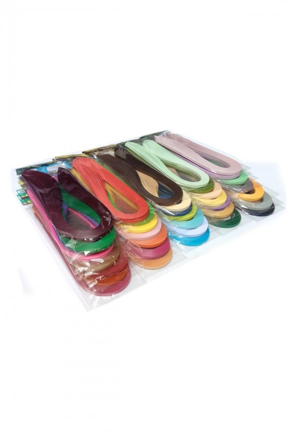 Hayal 36 Farklı Renkli Quilling Kağıt Seti - 1.5mm incecik- 100 Adetli