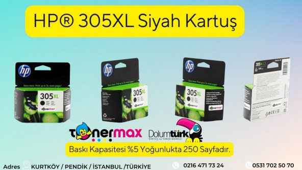 Hp Deskjet 2720 Orjinal Kartuş / Hp 305XL Avantaj Paket Siyah ve Renkli Kartuş - 3