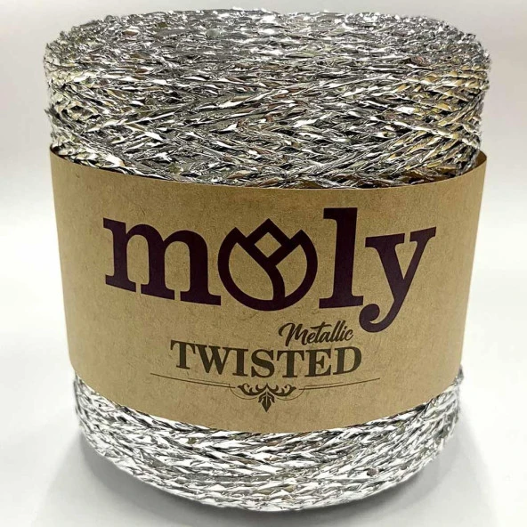 Moly Metalik Twisted Bükümlü Sim İp ( 250 Gram ) Gümüş