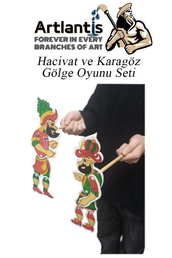 Hacivat Ve Karagöz Gölge Oyun Seti 26 cm 1 Paket Karagöz Hacıvat Kukla Oyunu Oyun Seti Okul Sınıf - 2
