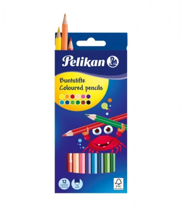 Pelikan Kuru Boya Kalemi 12 Renk Kuru Boya