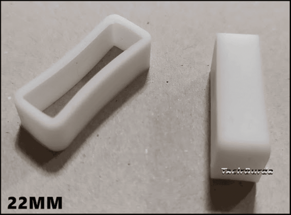 2 Adet 22mm Kordon Köprüsü Kauçuk Esnek Hijyenik Beyaz / Saat Kordon Kulağı.96.259.STMR.