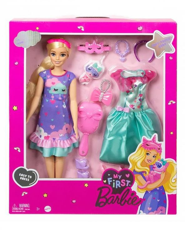 Barbie İlk Bebeğim Delüks Bebek Oyun Seti HMM66