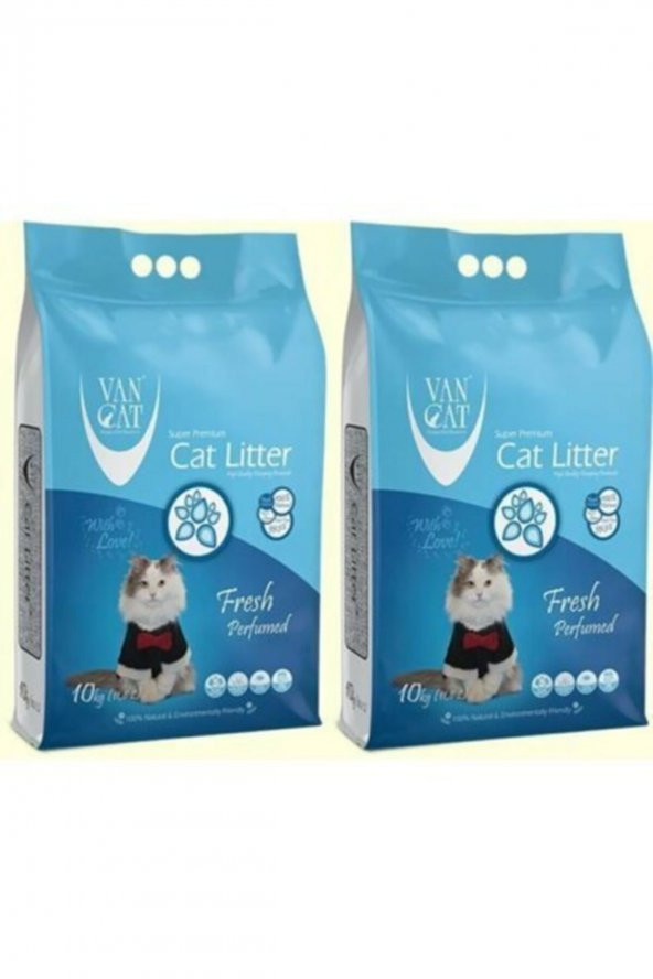 VanCat Fresh Kokulu Bentonit Kedi Kumu 2 Adet 10 Lt