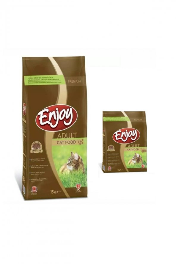 Enjoy Tavuk Etli Yetişkin Kedi Maması 15 Kg + 1 Kg