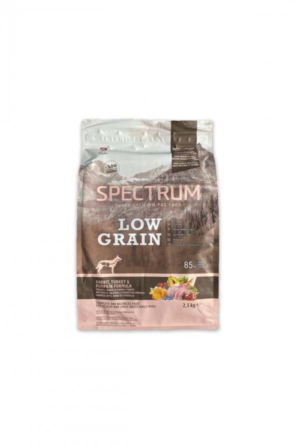 Low Grain Ml Breed Tavşan&hindi&balkabaklı Orta Irk Yetişkin Köpek Maması 2,5 Kg