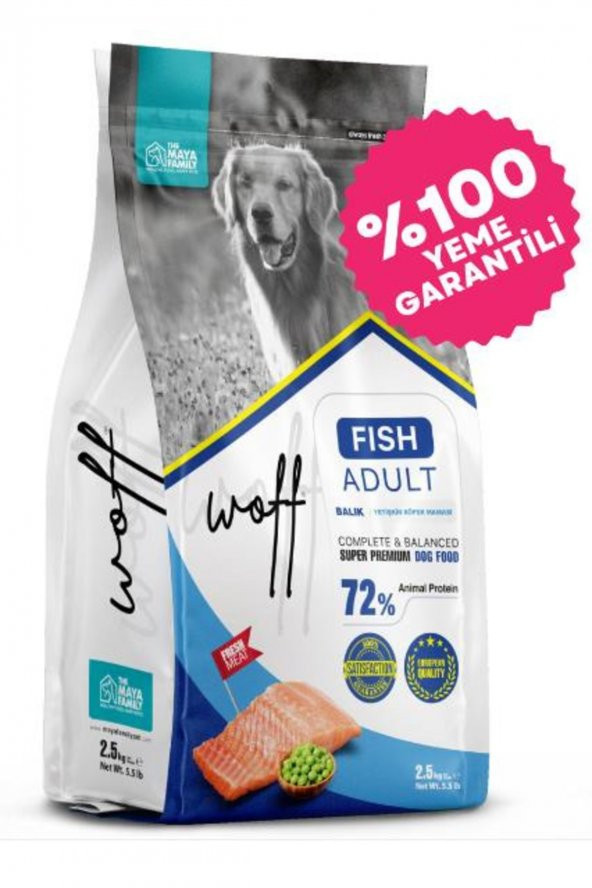 WOFF Balıklı Yetişkin Köpek Maması 2.5 Kg
