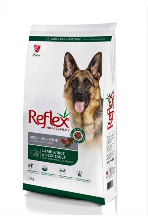 Reflex Kuzulu Piriçli Ve Sebzeli Yetişkin Köpek Maması 3 Kg