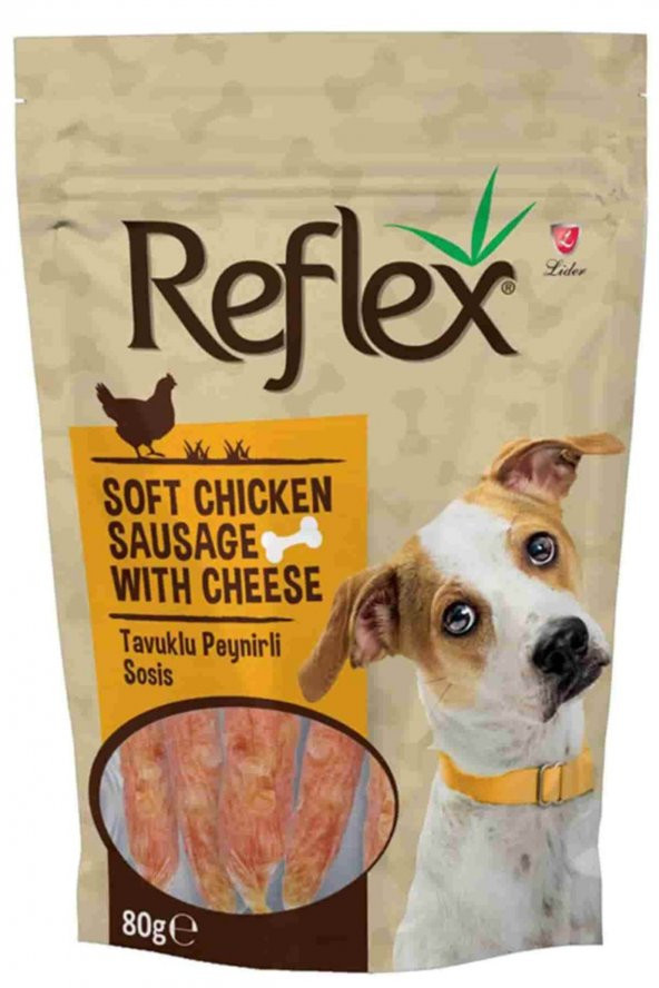 Reflex Peynirli Yumuşsak Tavuk Parçacıklı Köpek Ödülü 80 Gr