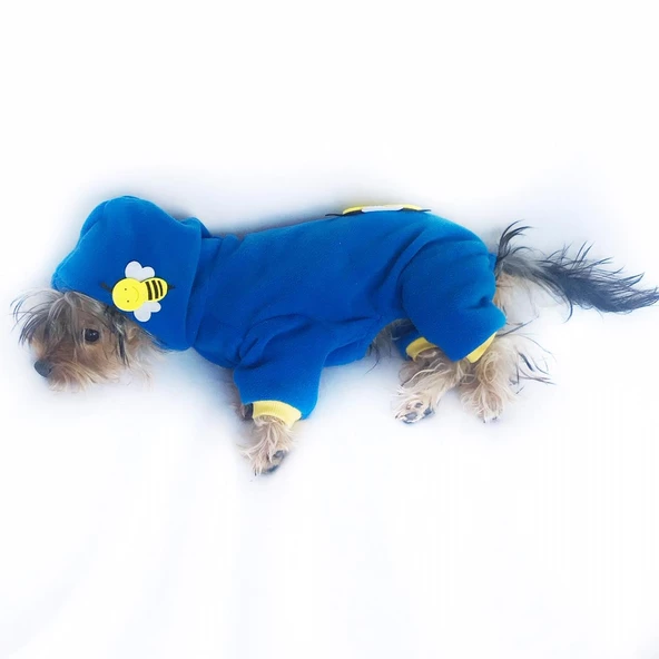 Navy Bee Duo Köpek Tulumu Köpek Kıyafeti - 6
