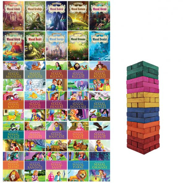 Halk Kitabevi Masal Dünyası - 30 Kitap ve Renkli Denge Oyunu Seti
