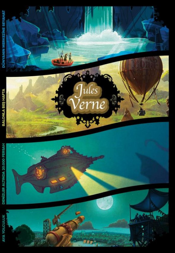 Halk Kitabevi Jules Verne 13,5x19,5cm Cizgili Defter 128 Sayfa