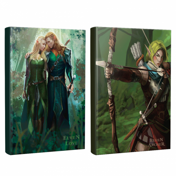 Halk Kitabevi İkili Fantastik Defter Seti - Elven Love - Elven Archer