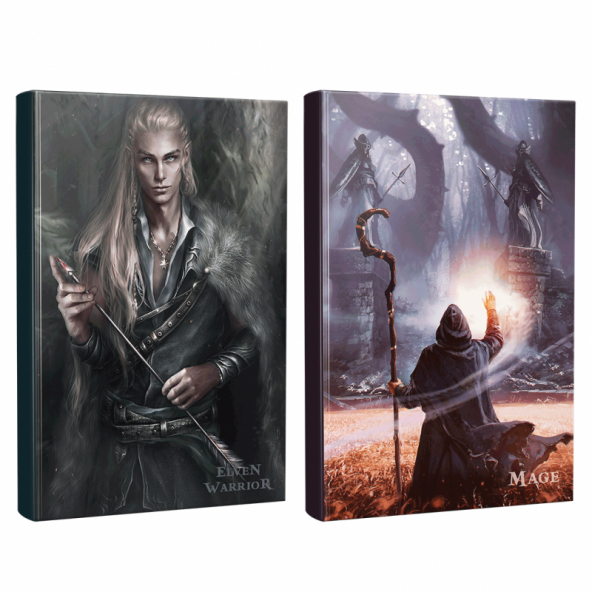 Halk Kitabevi İkili Fantastik Defter Seti - Elven Warrior - Mage