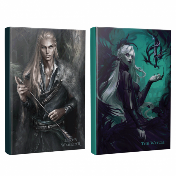 Halk Kitabevi İkili Fantastik Defter Seti - Elven Warrior - The Witch