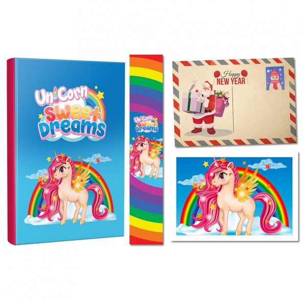 Halk Kitabevi Kartpostallı Hediye Set -  128 Sayfa Defter 1 Kartpostal 1 Ayrac